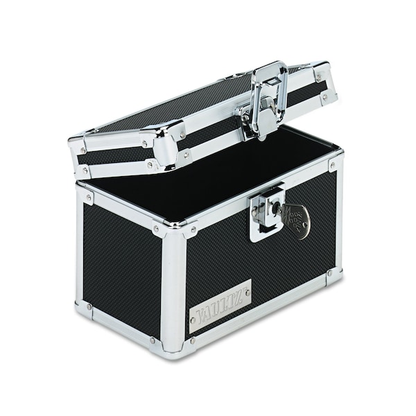 Vaultz Vaultz Locking Index Card File with Flip Top, Holds 350 3 x 5 Cards, 6 x 4 x 4.25, Black VZ01169 - main